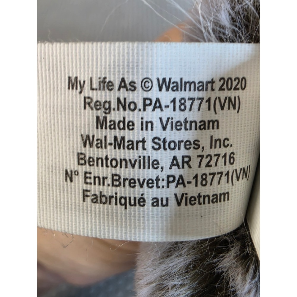 My Life As Walmart 2020 Grey Spotted Bunny Rabbit Plush Wild White Hair 7 inch - Picture 8 of 8